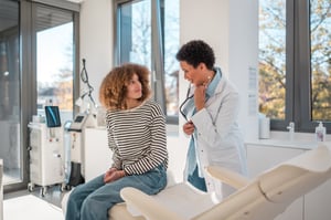 Patient with doctor