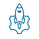 Rocket icon dark blue