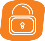 lock closed-orange